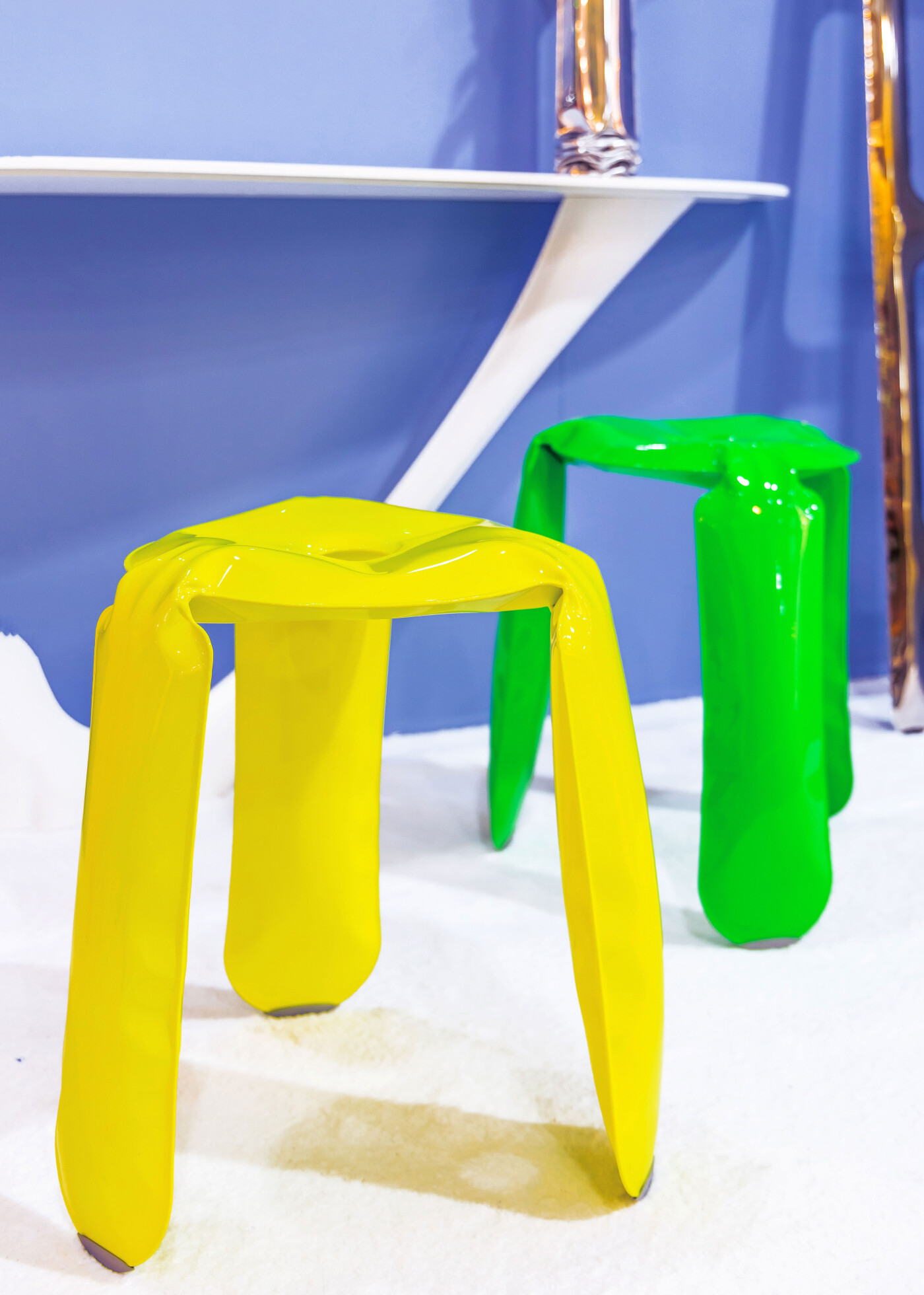plopp stool zieta studio metal furniture design object neon colours