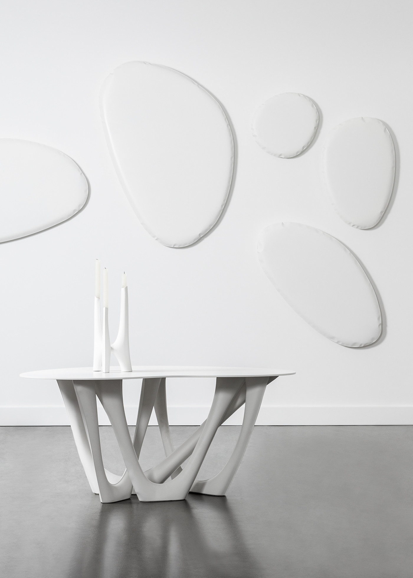 G-Side Table Steel White Matt 9010