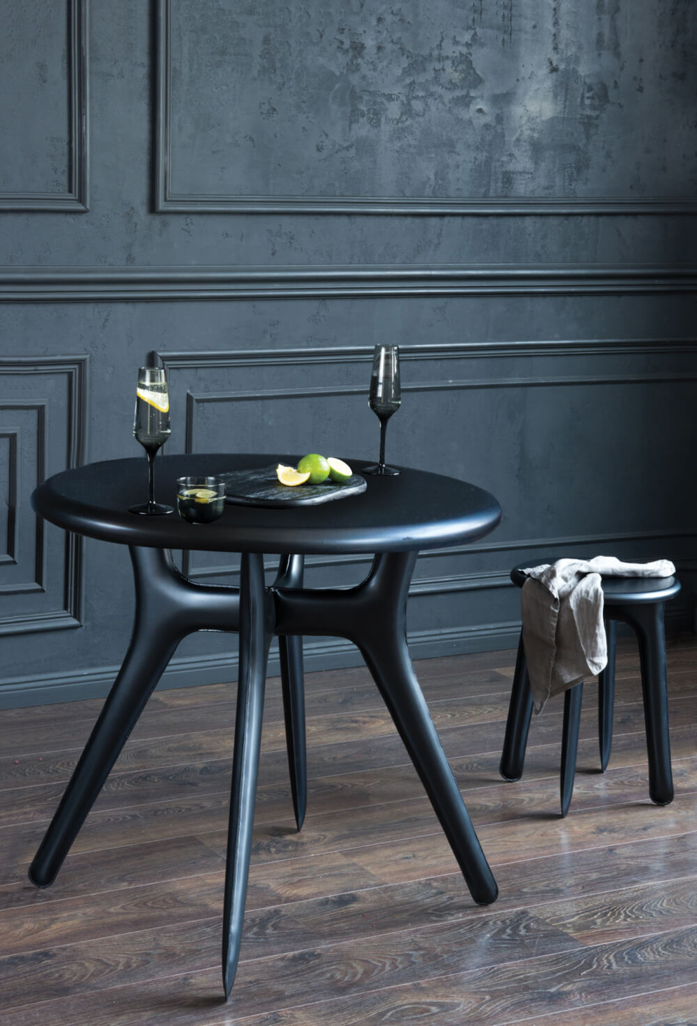 TABLE AND STOOL FROM ULTRALEGGERA FAMILY BY ZIETA STUDIO