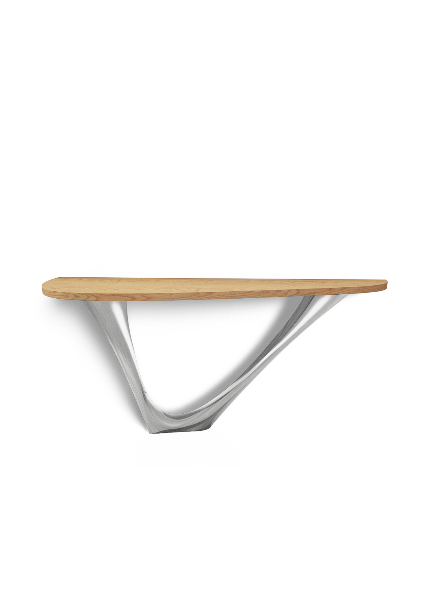 G-Console Mono Right Light Oak Inox Brushed