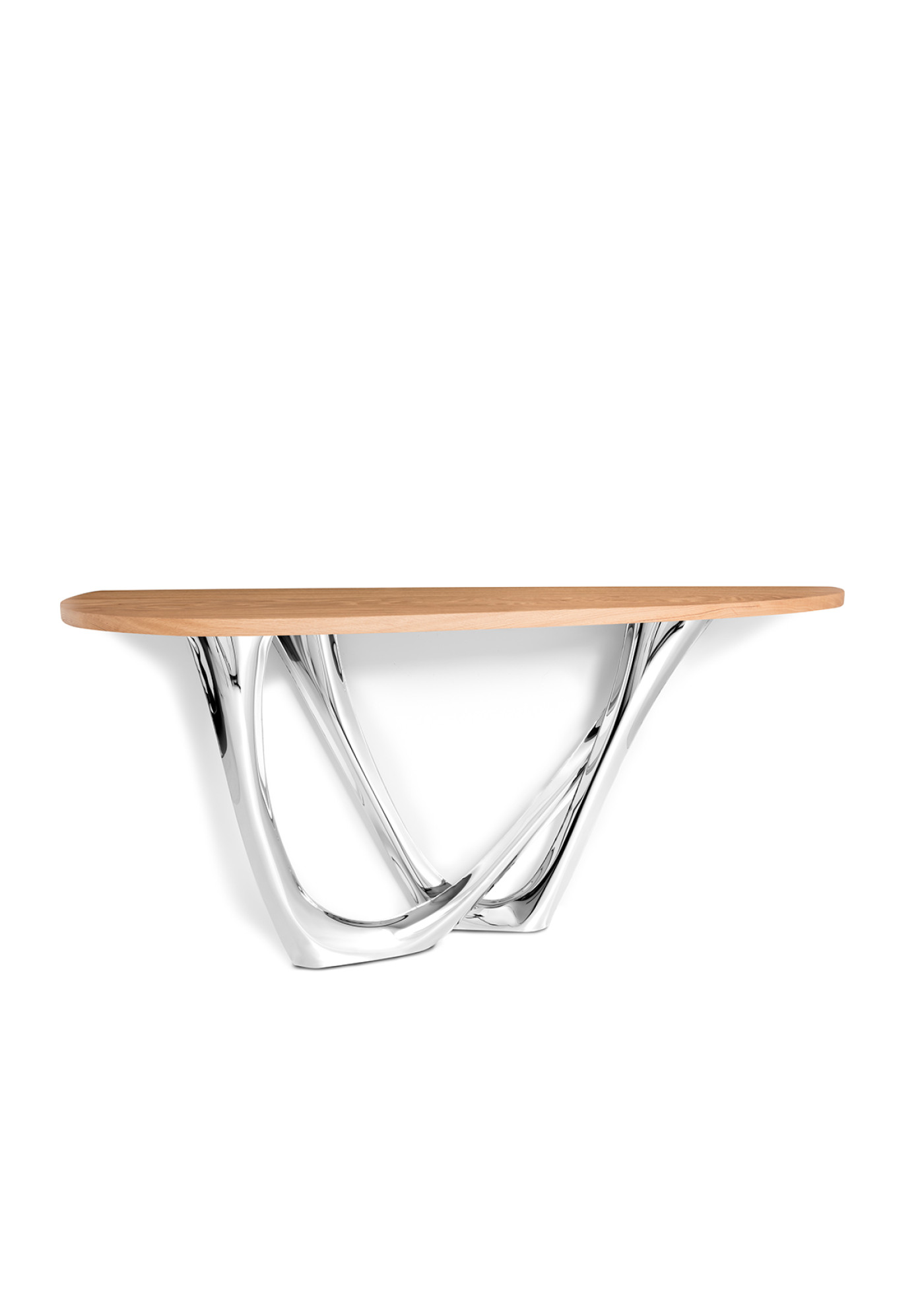G-Console Duo Right Light Oak Inox Polished